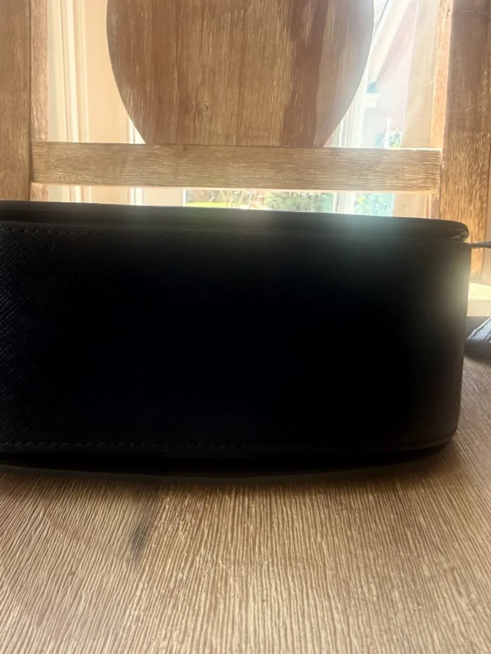 Black Kate Spade leather saddle bag